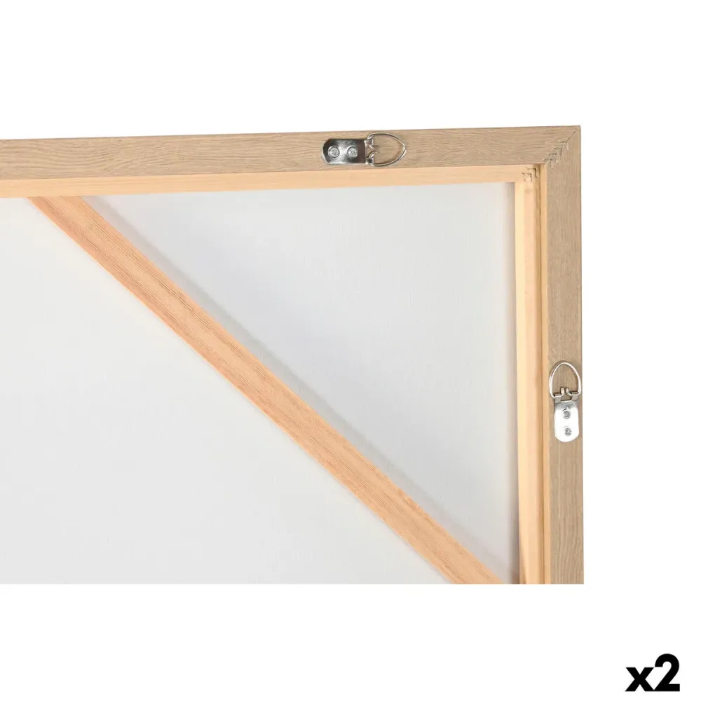 Maalaus Home ESPRIT Sininen Abstrakti Kaupunki 100 x 4 x 140 cm (2 osaa)