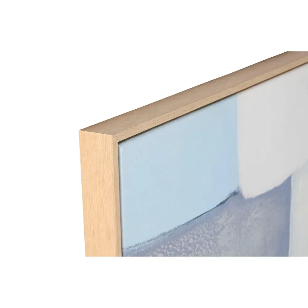 Maalaus Home ESPRIT Sininen Abstrakti Kaupunki 100 x 4 x 140 cm (2 osaa)
