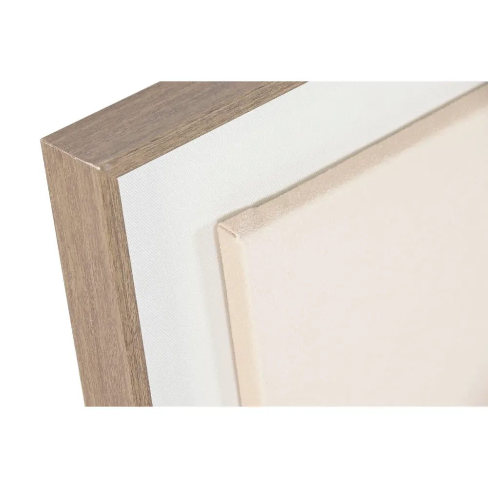 Maalaus Home ESPRIT Valkoinen Beige Abstrakti Kaupunki 100 x 4 x 50 cm (2 osaa)