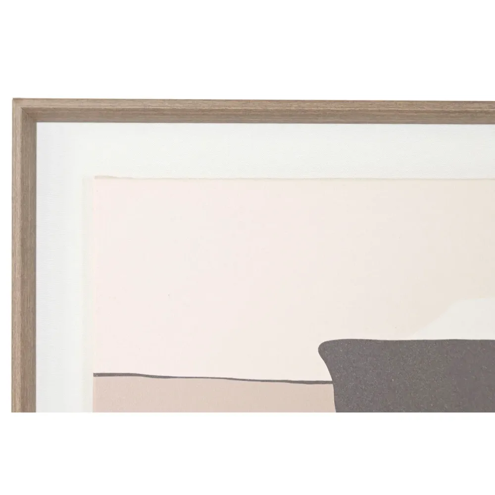Maalaus Home ESPRIT Valkoinen Beige Abstrakti Kaupunki 100 x 4 x 50 cm (2 osaa)