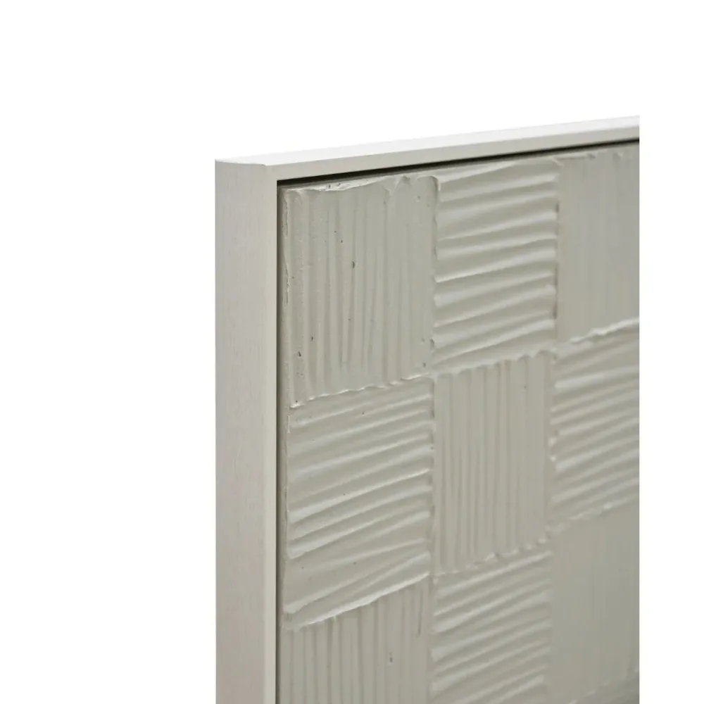 Maalaus Home ESPRIT Valkoinen Beige Moderni Skandinaavinen 83 x 4 x 123 cm (2 osaa)