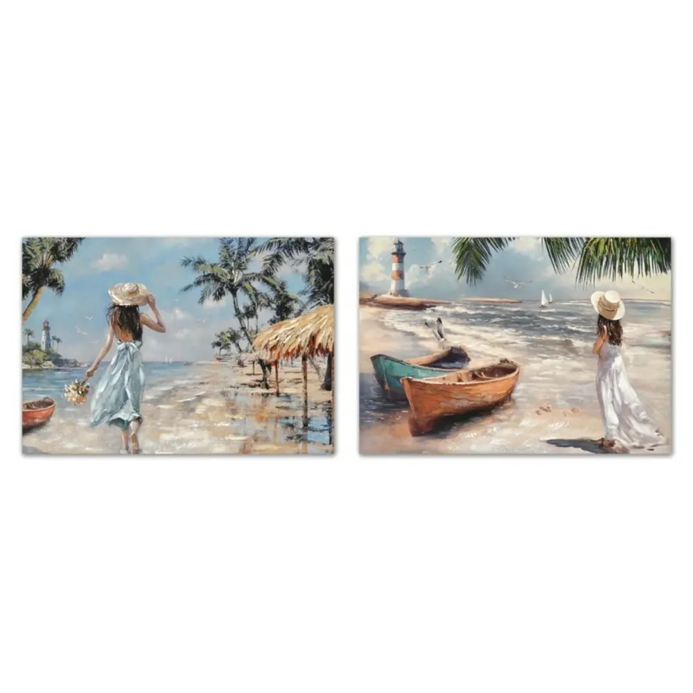 Maalaus Home ESPRIT Välimeren 70 x 3 x 100 cm (2 osaa)