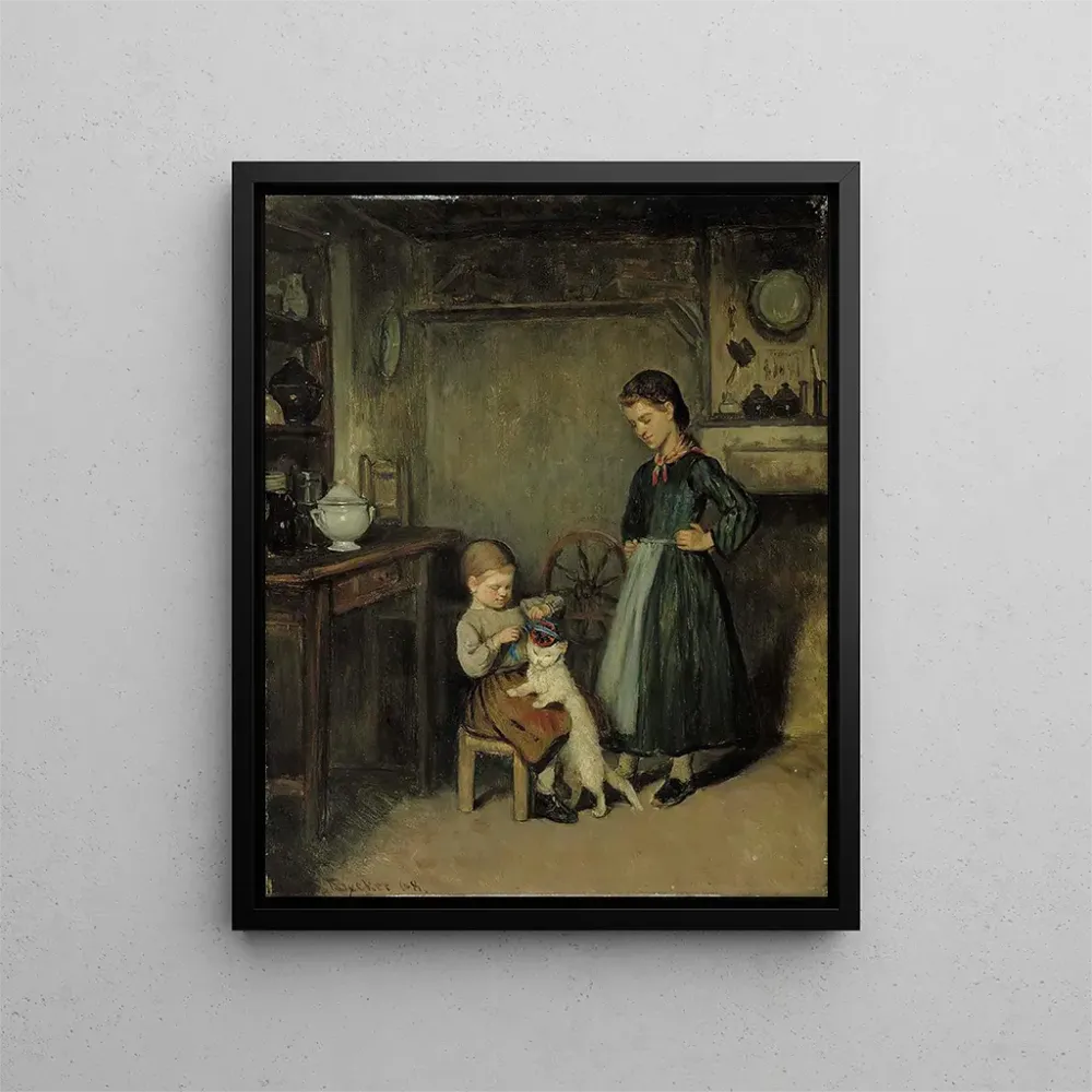 Maalaus Un intérieur français - Adolf von Becker | Taidetuloste