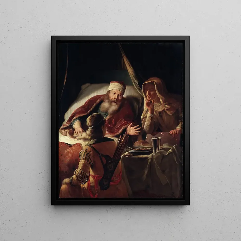 Maalaus Isaac bénissant Jacob - Abraham van Dijck | Taidetuloste