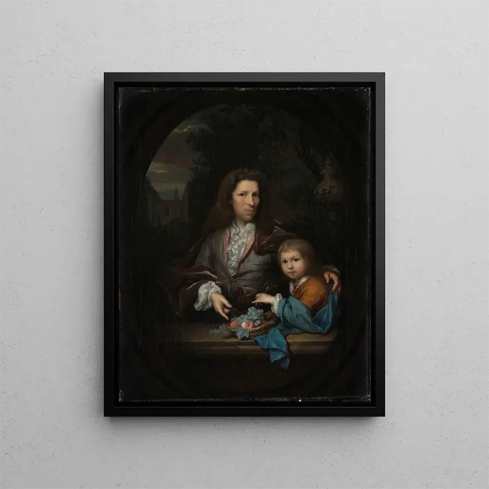 Maalaus Jan van de Poll 1668-1745 ja hänen poikansa Harmen Hendrick 1697-1772 - Arnold Boonen | Taidetuloste