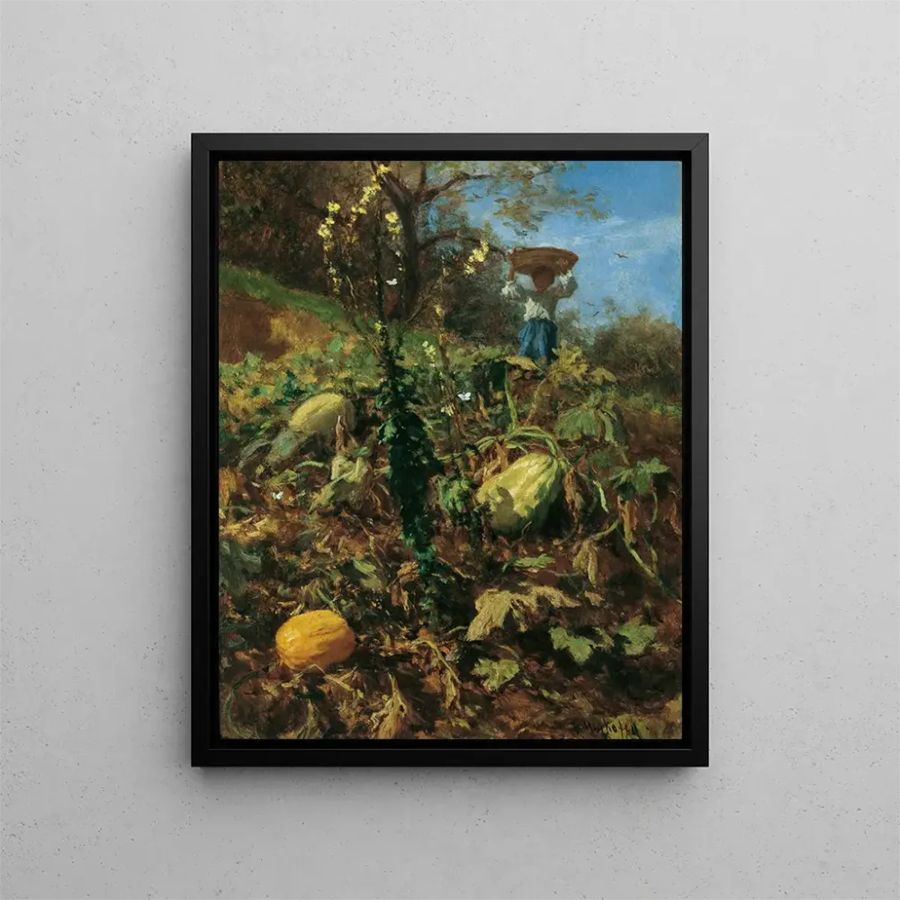 Maalaus Le jardin de citrouilles - August von Pettenkofen | Taidetuloste