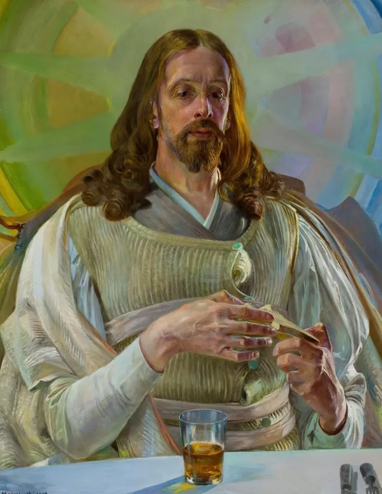 Maalaus Jeesus ja Emmaus - Jacek Malczewski | Taidetuloste