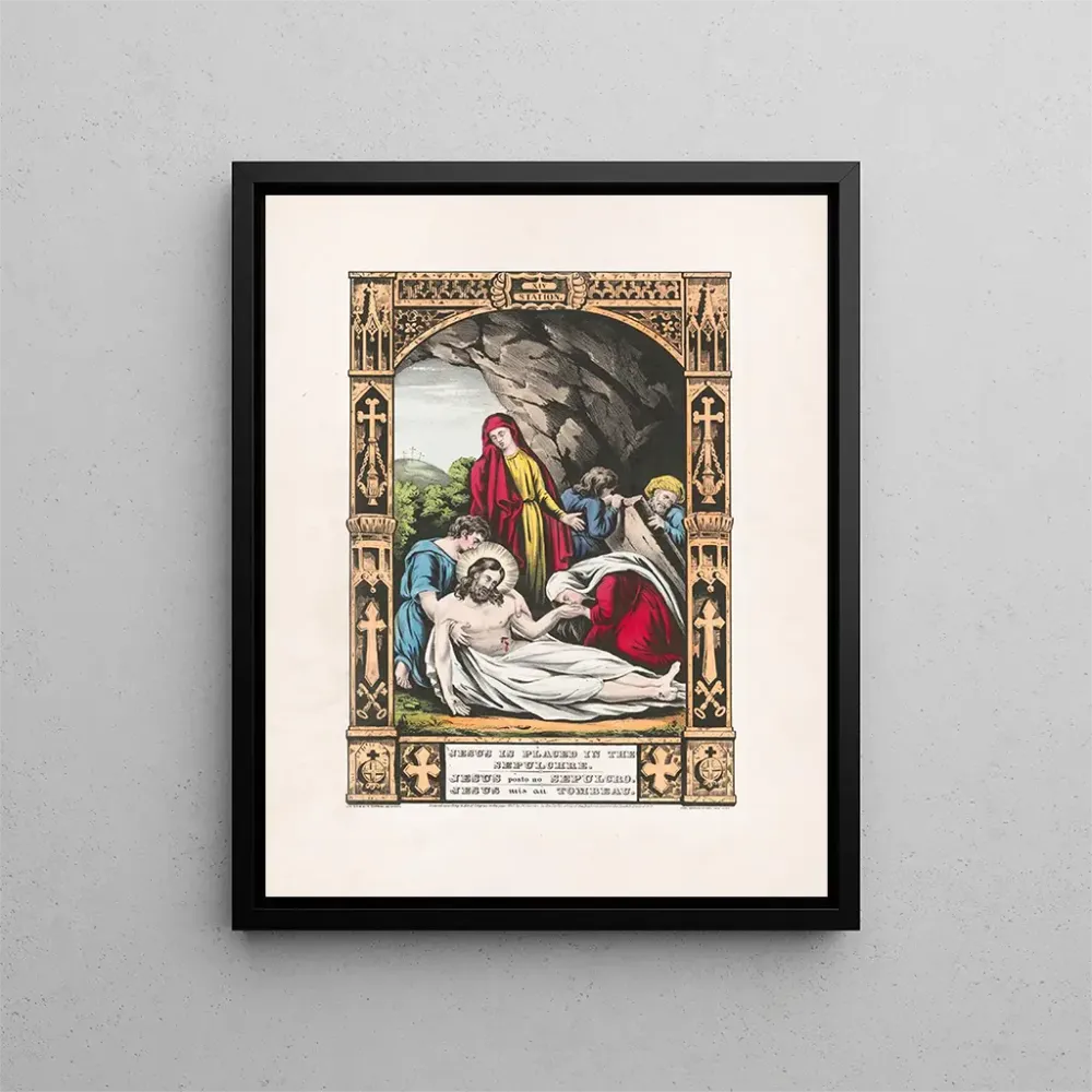 Maalaus Jeesus haudassa - Currier & Ives | Taidetuloste