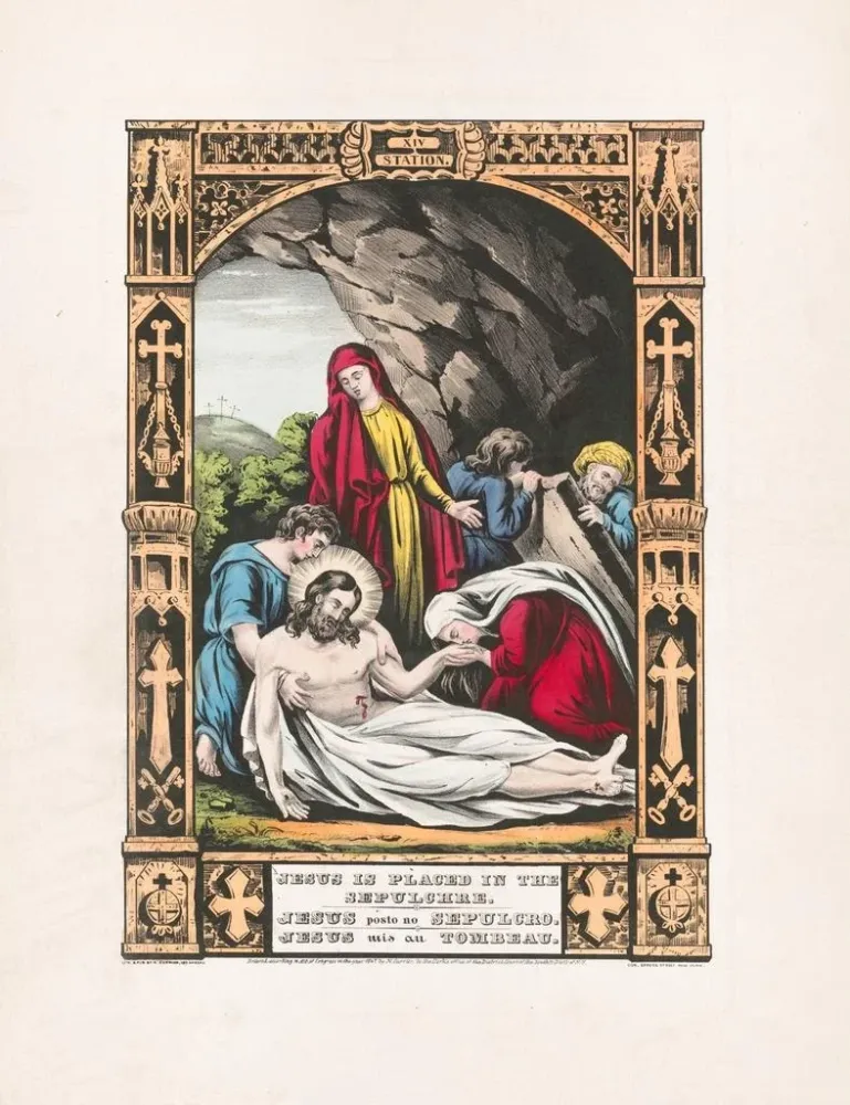 Maalaus Jeesus haudassa - Currier & Ives | Taidetuloste