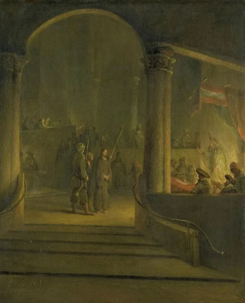 Maalaus Jeesus Kristus Caiaphaksen edessä - Aert de Gelder | Taidetuloste
