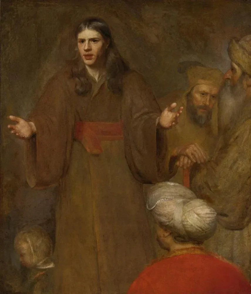 Maalaus Jeesus siunaa lapsia - Aert de Gelder | Taidetuloste