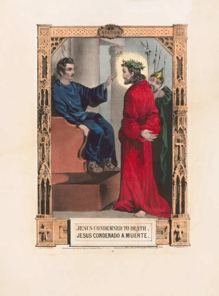 Maalaus Jeesus tuomittu kuolemaan - Currier & Ives | Taidetuloste