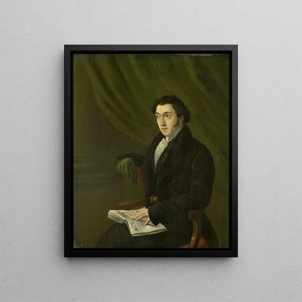 Maalaus Johannes Petrus Schoubergin muotokuva, Utrechtin keisarillisen rahan leimasimen timplisti - Abraham Hendrik Winter...