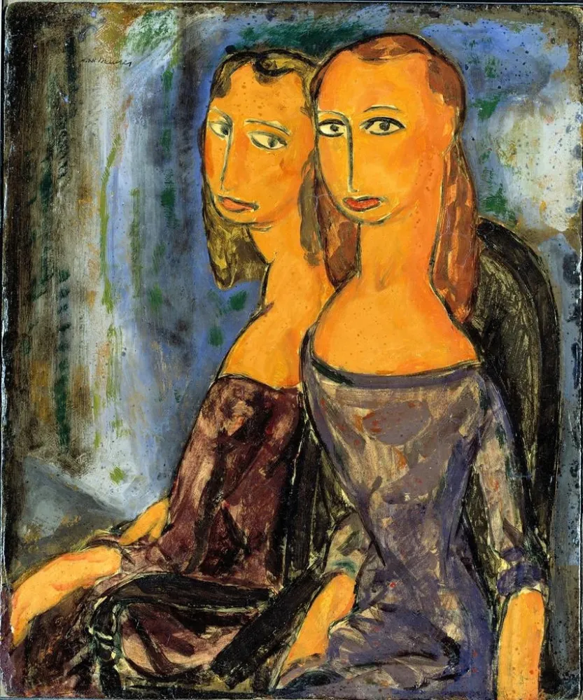 Maalaus Kaksi naista - Alfred Henry Maurer | Taidetuloste
