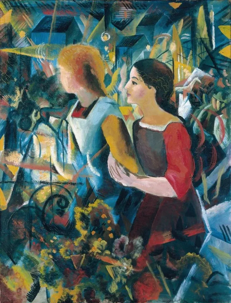 Maalaus Kaksi tyttöä - August Macke