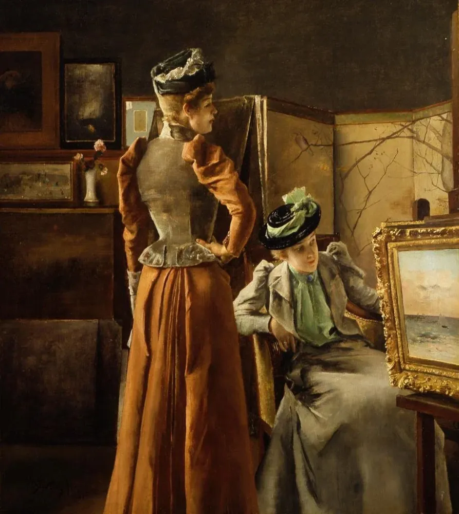 Maalaus Katso maalausta - Alfred Stevens | Taidetuloste