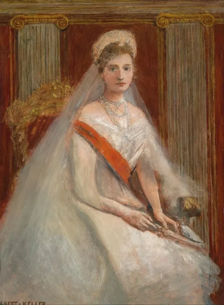Maalaus keisarinna Aleksandra Fjodorovnan muotokuvasta - Albert von Keller | Taidetuloste