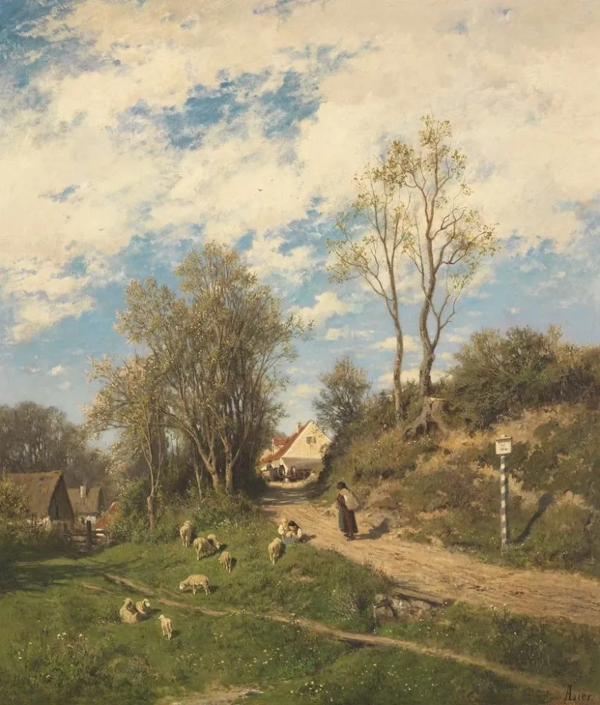 Maalaus Keväinen aamu - Adolf Heinrich Lier | Taidetuloste