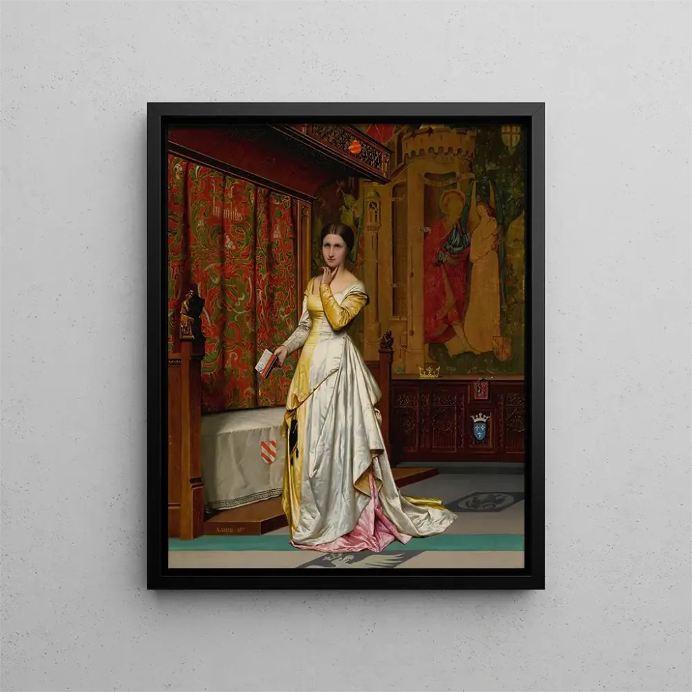 Maalaus Kontemplaatio - Adolphe Alexandre Lesrel | Taidetuloste
