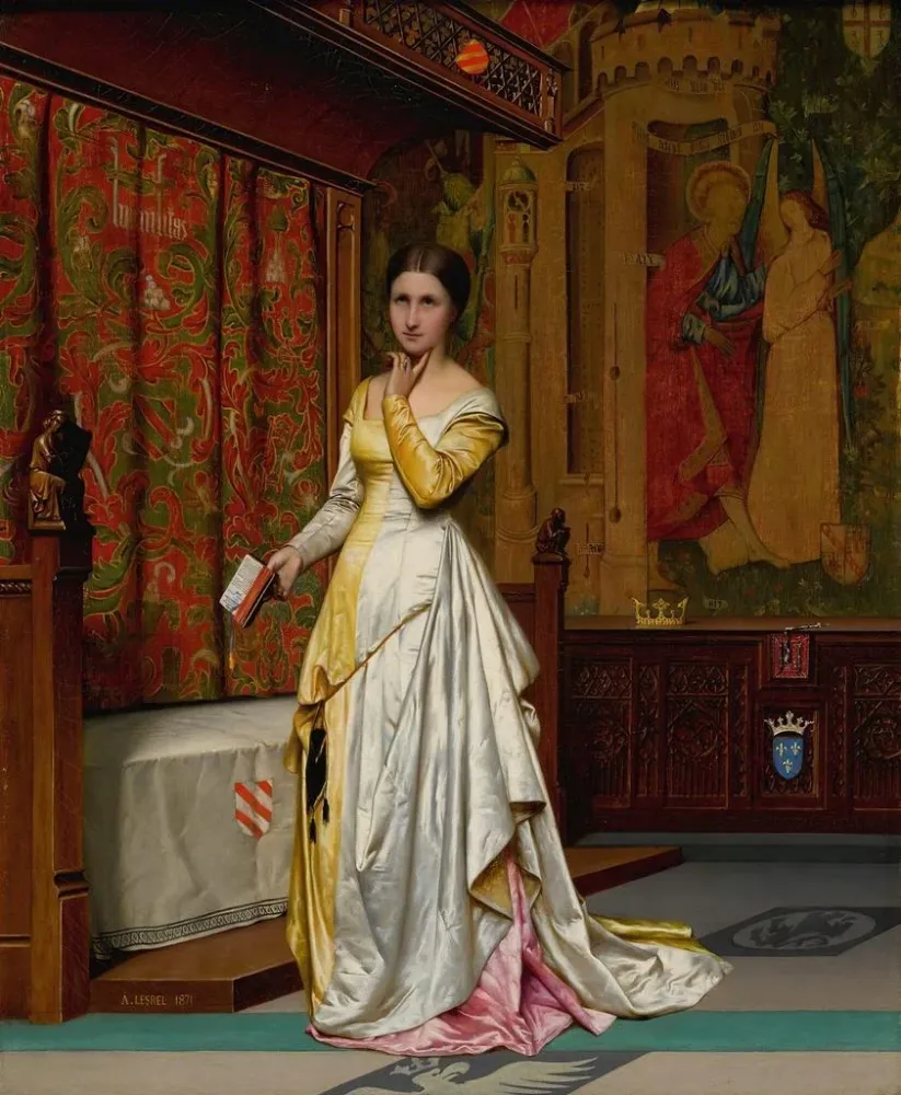 Maalaus Kontemplaatio - Adolphe Alexandre Lesrel | Taidetuloste