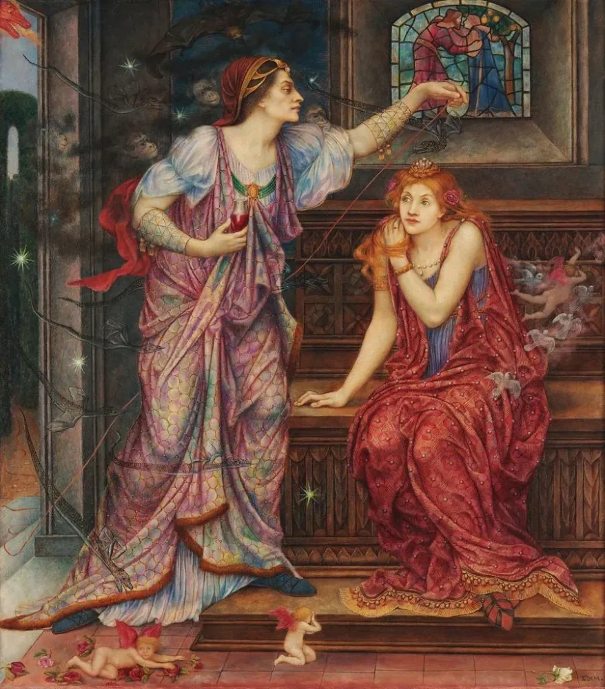 Maalaus Kunigatar Éléonore, kaunis Rosamund - Evelyn de Morgan | Taidetuloste