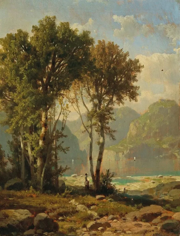 Maalaus Lac des Quatre-Cantons - Adolf Chwala | Taidetuloste