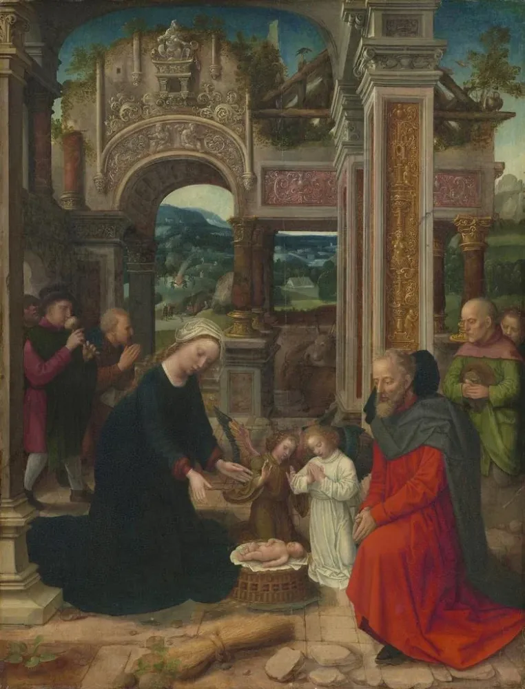 Maalaus L'Adoration des bergers - Adriaen Isenbrandt | Taidetuloste