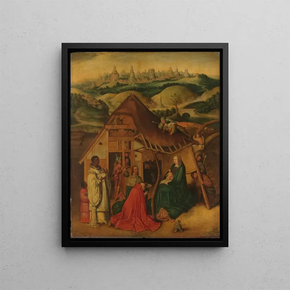 Maalaus L'Adoration des Mages - Après Jérôme Bosch