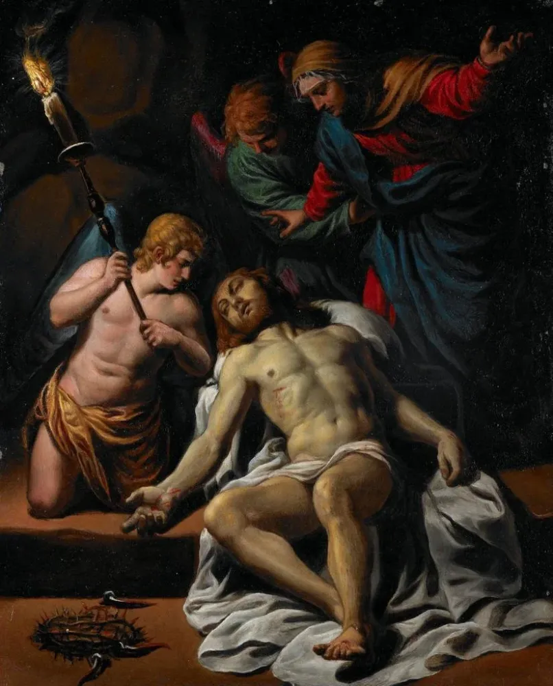 Maalaus La Lamentation - Alessandro Turchi | Taidetuloste