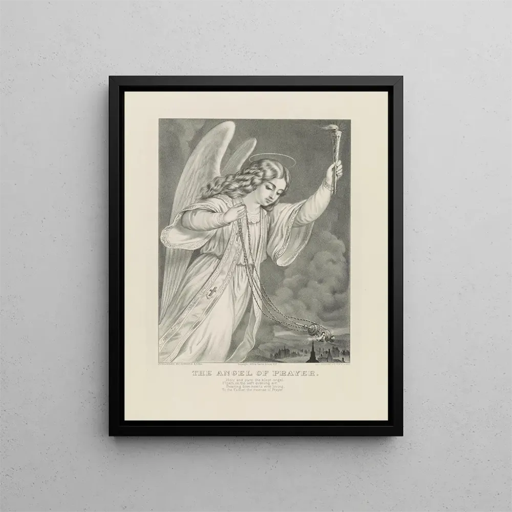 Maalaus L'Ange de la prière - Currier Ives
