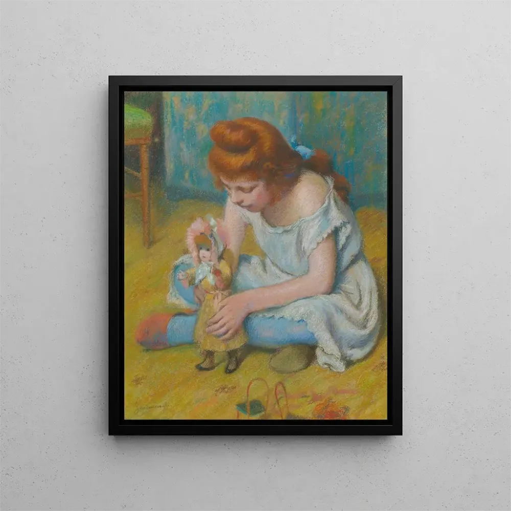 Maalaus Lapsi leikkimässä nukkea - Federico Zandomeneghi | Taidetuloste