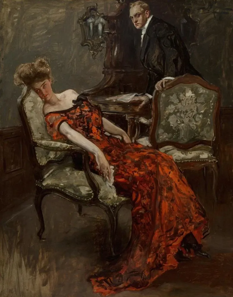Maalaus L'Argument - Albert Beck Wenzell