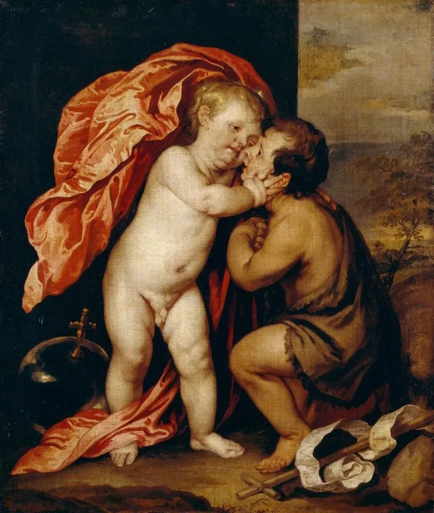 Maalaus Lasten Jeesus ja Pyhä Johannes Kastaja - Antoine van Dyck | Taidetuloste