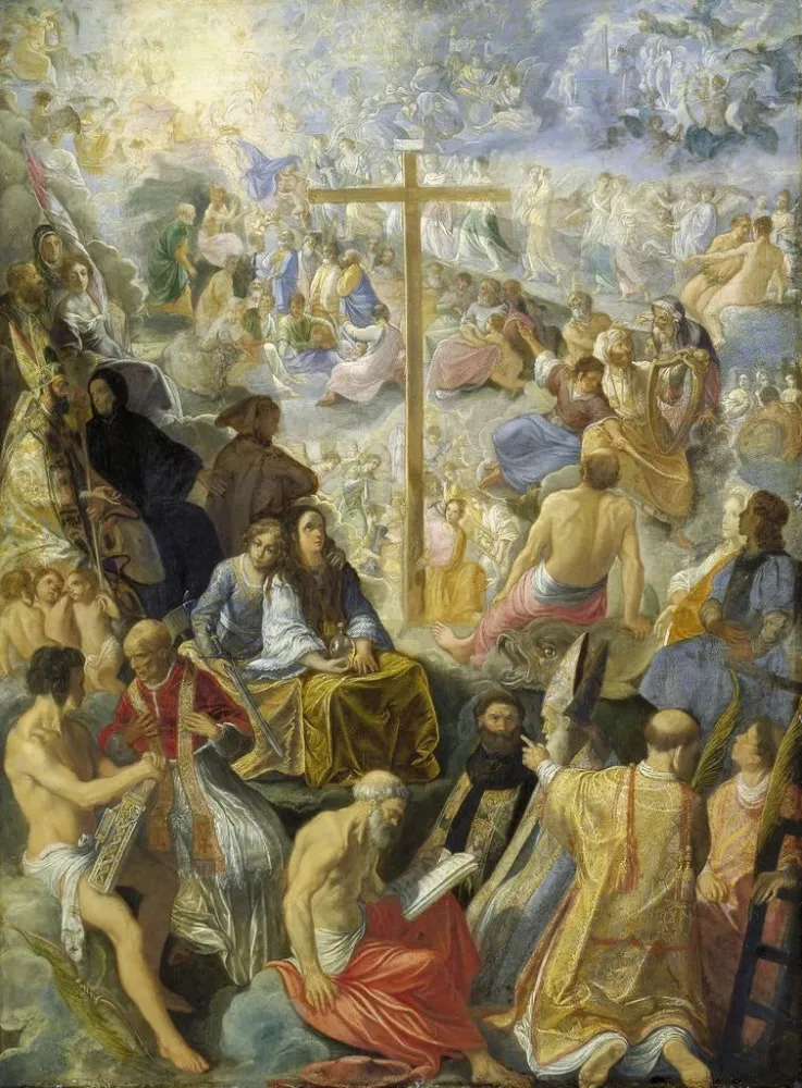 Maalaus L'Autel de Francfort de l'Exaltation de la Vraie Croix - Adam Elsheimer | Taidetuloste