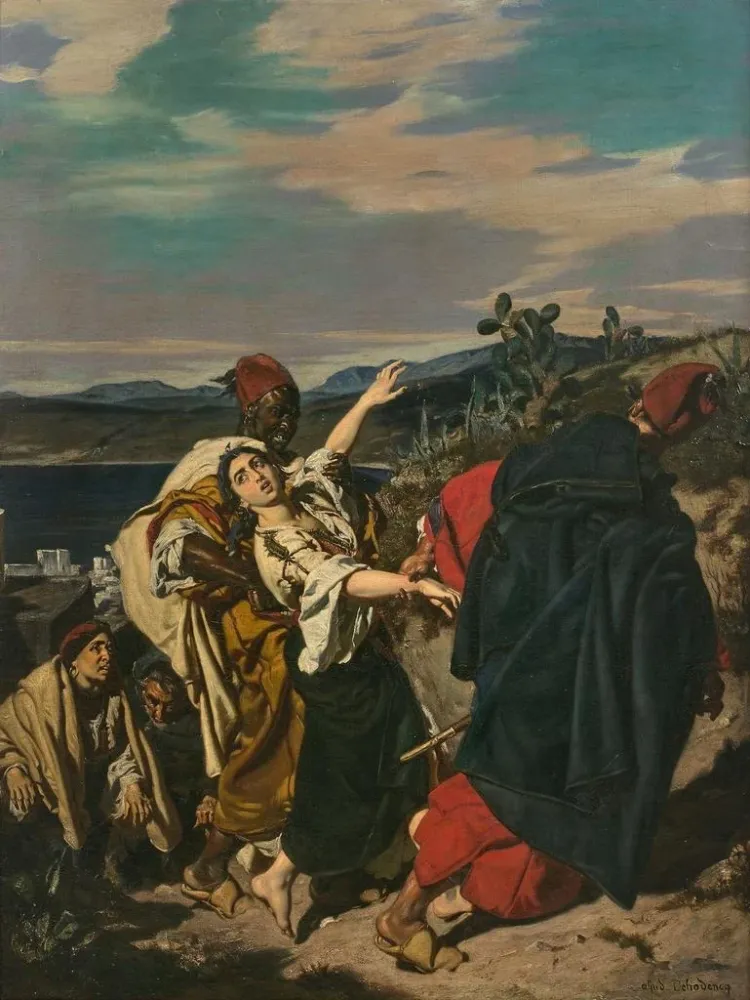 Maalaus L'Enlèvement d'une femme juive - Alfred Dehodencq | Taidetuloste