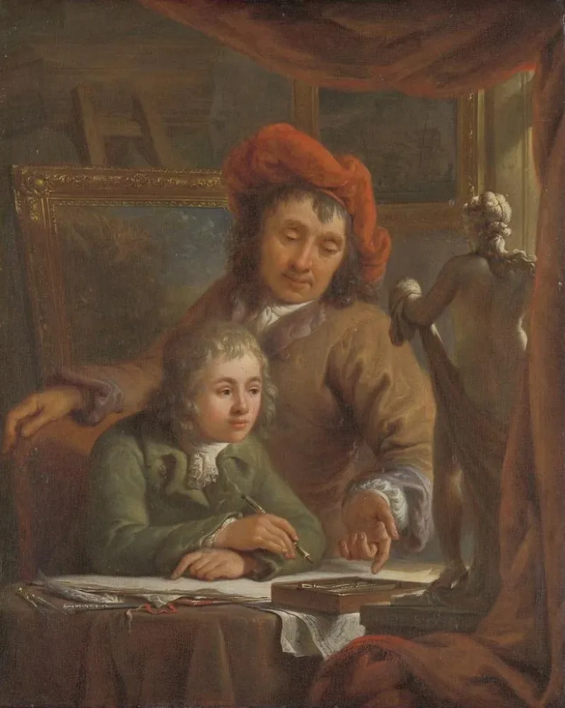 Maalaus La leçon de dessin - Abraham van Strij | Taidetuloste