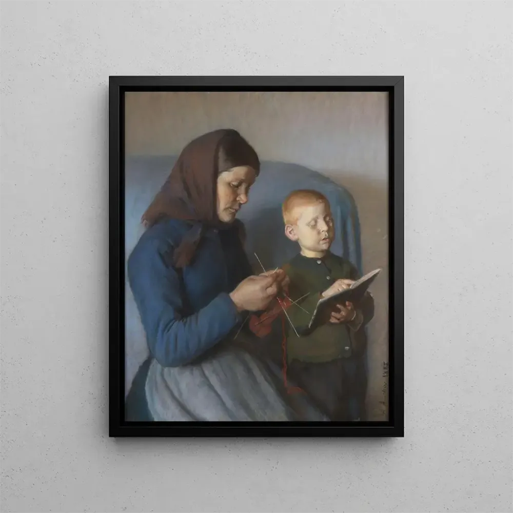 Maalaus La leçon est revue - Anna Ancher | Taidetuloste