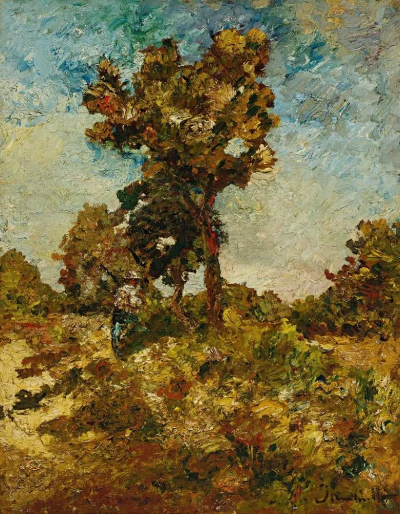 Maalaus Les Arbres - Adolphe Monticelli | Taidetuloste