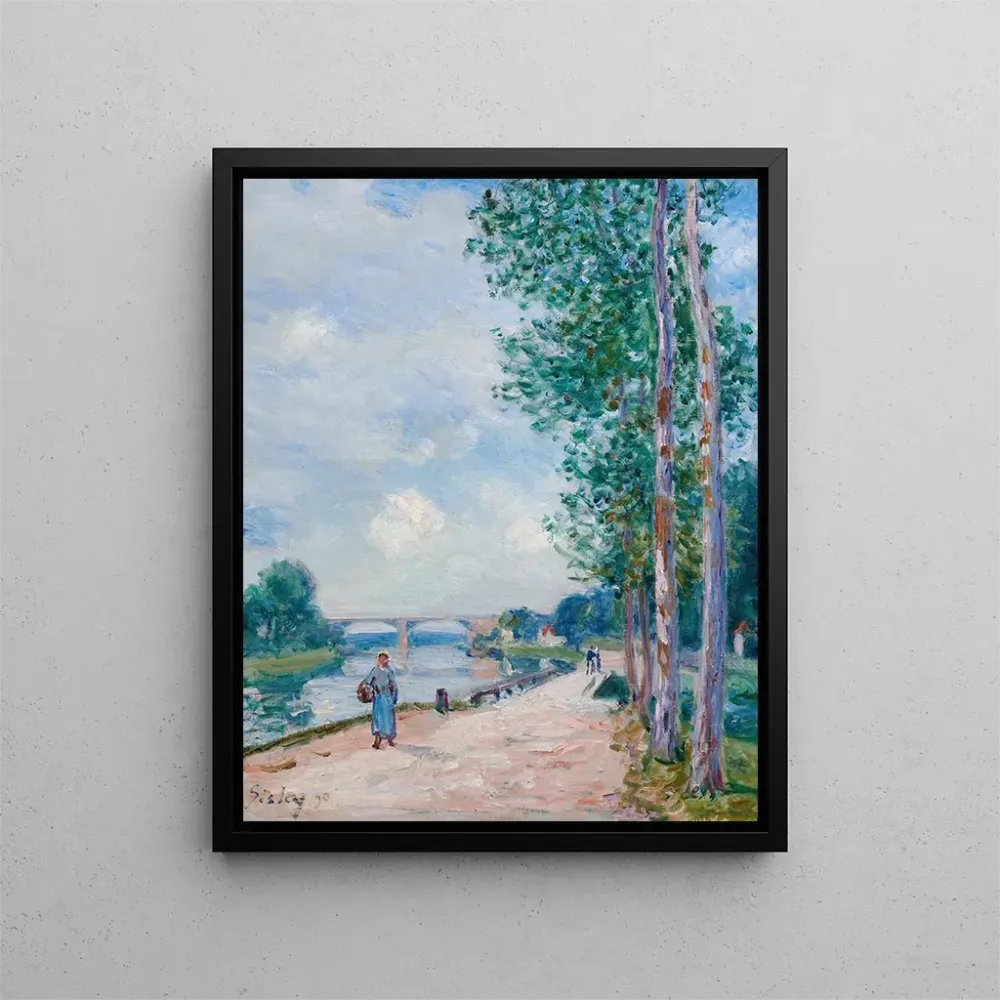 Maalaus Les bords du Loing près de Moret - Alfred Sisley | Taidetuloste