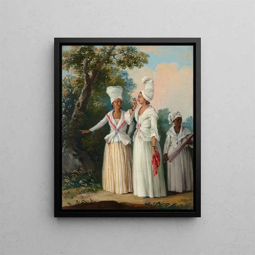 Maalaus Les demoiselles d'honneur de la Dominique - Agostino Brunias | Taidetuloste
