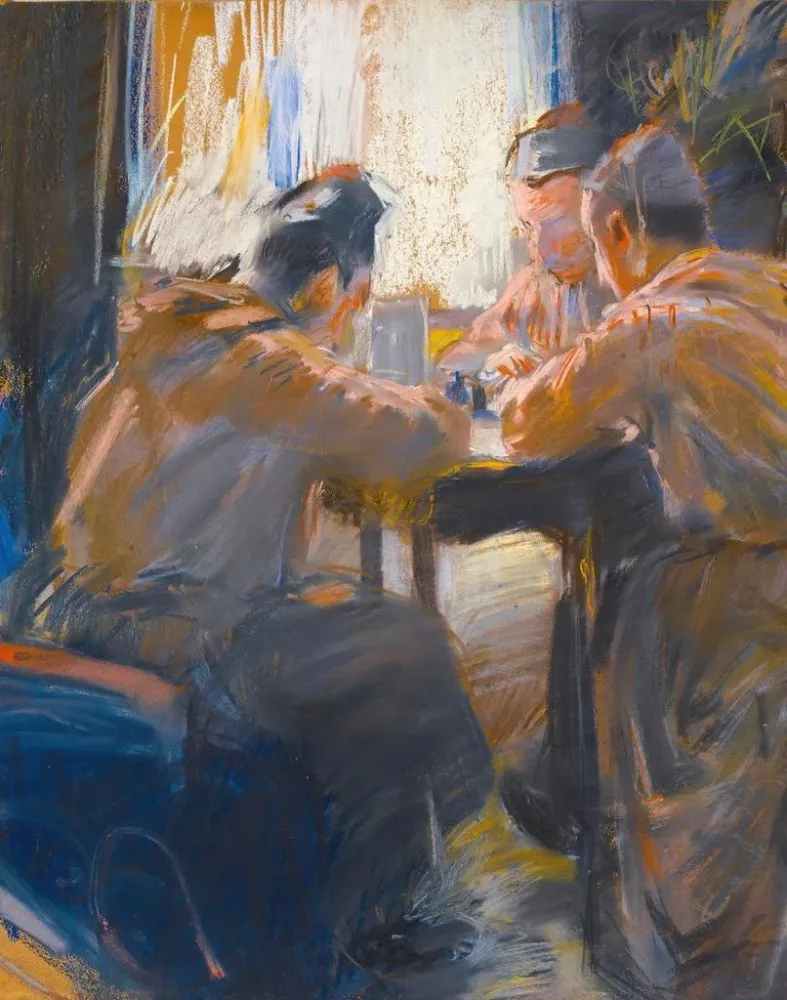 Maalaus Les Joueurs de cartes - Akseli Gallen-Kallela | Taidetuloste