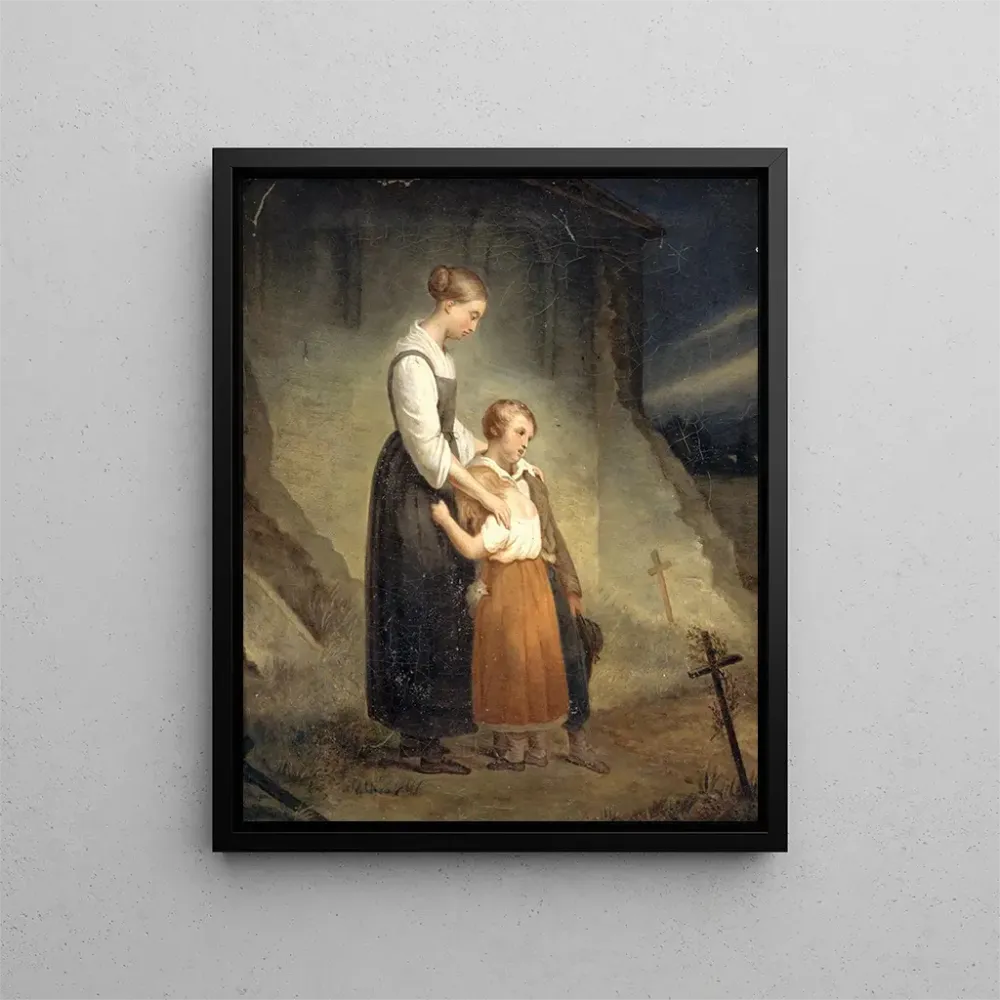 Maalaus Les orphelins - Ary Scheffer | Taidetuloste