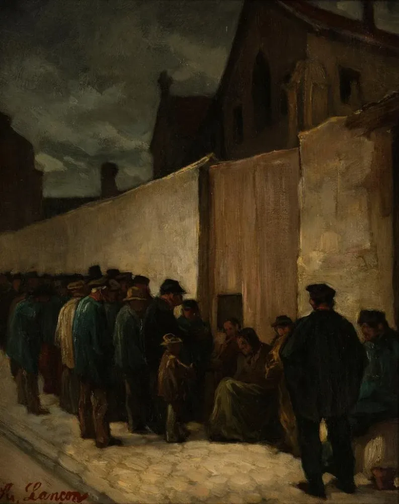 Maalaus "Les Pauvres au coin de la rue de la Santé" - Auguste André Lançon | Taidetuloste
