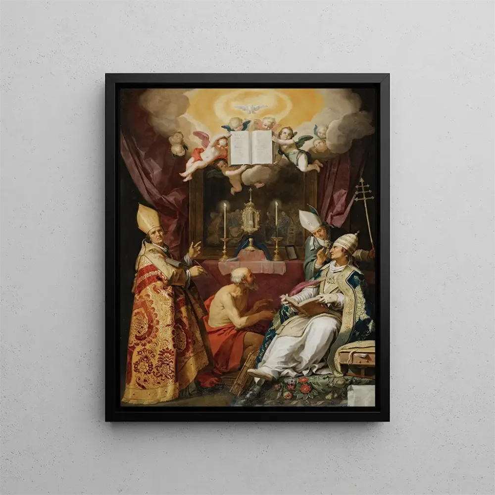 Maalaus Les quatre Pères de l'Église latine - Abraham Bloemaert | Taidetuloste