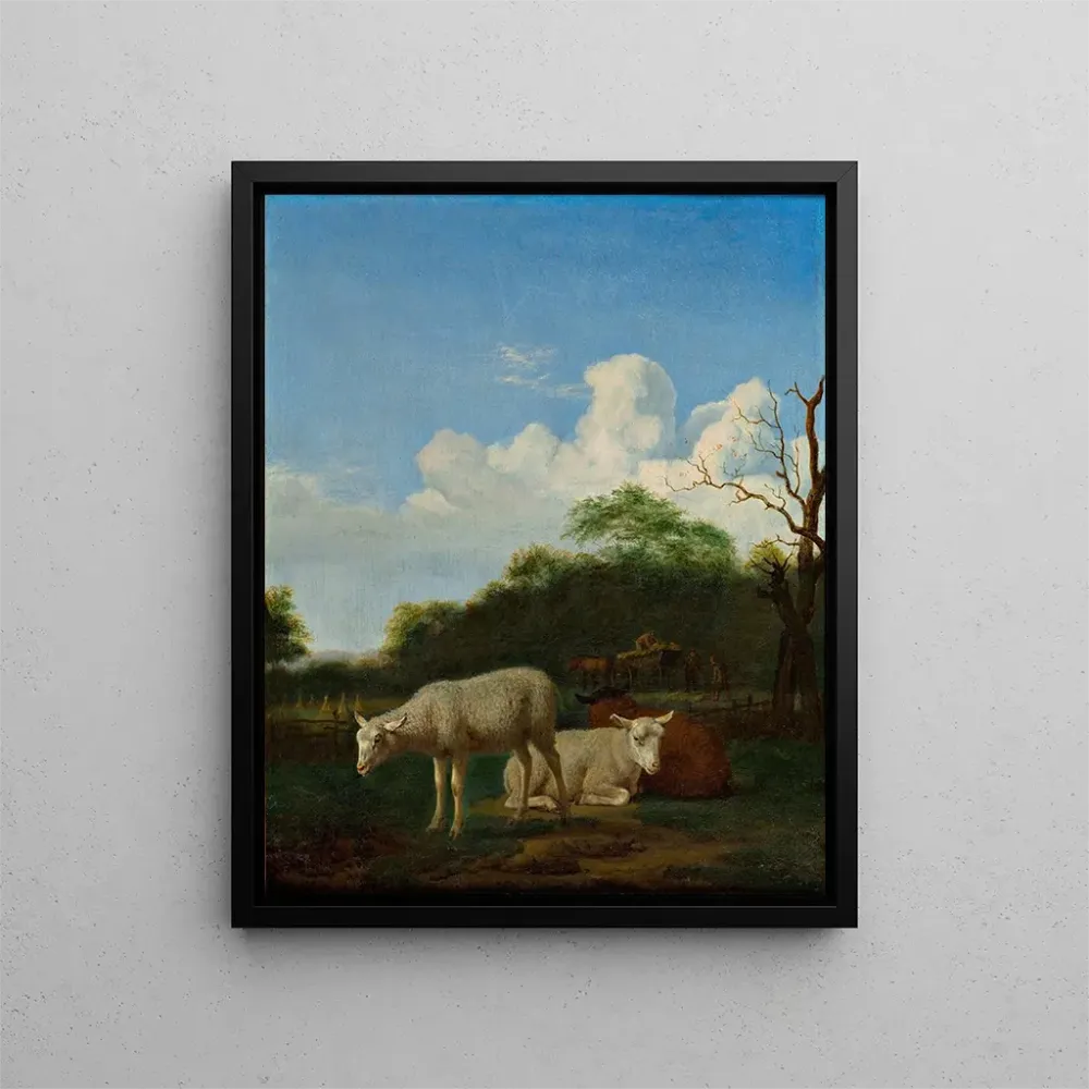 Maalaus Les trois moutons - Adriaen van de Velde | Taidetuloste