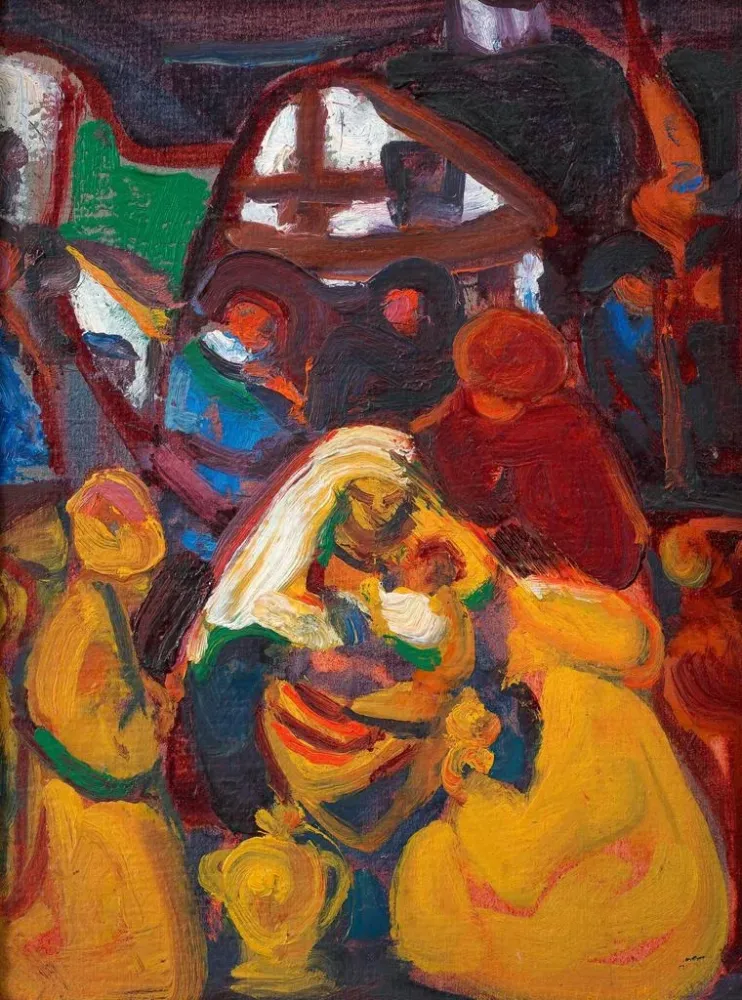 Maalaus Les trois rois - Adolf Hölzel | Taidetuloste