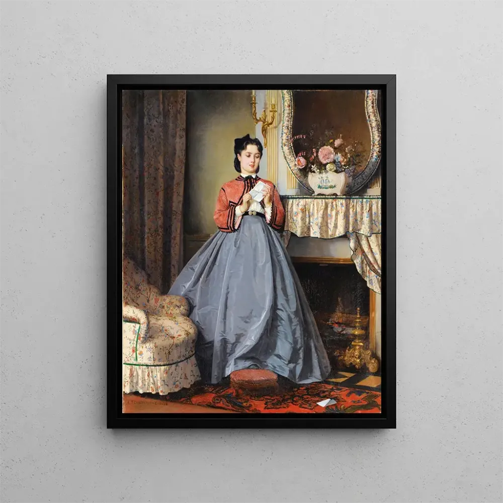 Maalaus La Lettre d'amour - Auguste Toulmouche | Taidetuloste