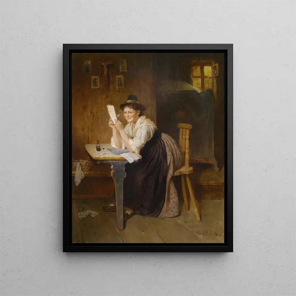 Maalaus La lettre réussie - Adolf Eberle | Taidetuloste