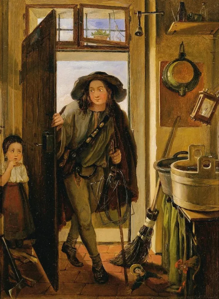 Maalaus Le Liant de fil dans la cuisine - Adam Brenner | Taidetuloste