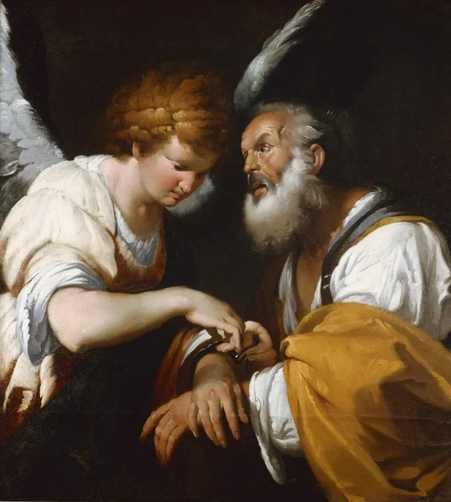 Maalaus La libération de saint Pierre - Bernardo Strozzi | Taidetuloste